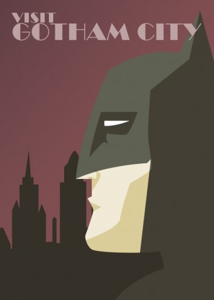 Visit Gotham City: Batman postcard ::: boringpla.net - Another Boring Picture Blog by Gerrit Fries