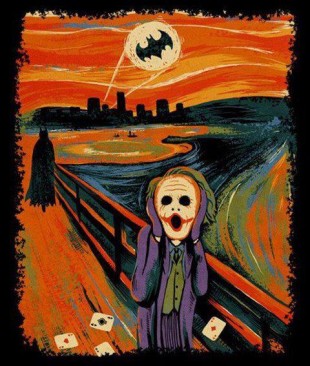 Batman and Joker Edvard Munch style ::: boringpla.net - Another Boring Picture Blog by Gerrit Fries